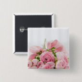 ピンク結婚バラ 缶バッジ (正面&裏面)