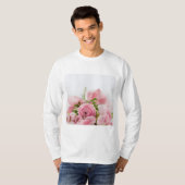 ピンク結婚バラ Tシャツ (正面フル)