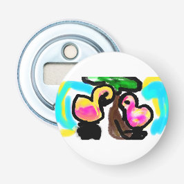 ピンク結婚フラミンゴ 栓抜き