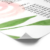 ピンク結婚フローラのシーティンググラフポスター16x20 ポスター (角)