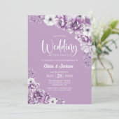 ピンク結婚フローラのパーティー 招待状 (スタンド正面)