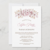 ピンク結婚フローラのパーティー 招待状 (正面)