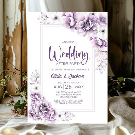 ピンク結婚フローラのパーティー 招待状