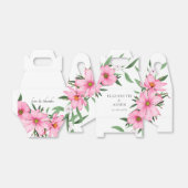 ピンク結婚フローラ白 フェイバーボックス (折り畳みなし)