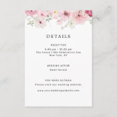 ピンク結婚フローラ詳細 エンクロージャーカード (正面)