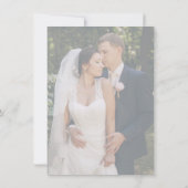 ピンク結婚フローラ サンキューカード (裏面)