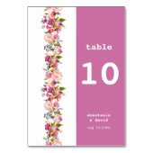 ピンク結婚フローラ テーブルナンバー (裏面)