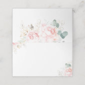 ピンク結婚フローラ プレイスカード (外部開封)