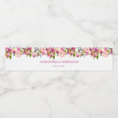 ピンク結婚フローラ ペットボトルラベル (シングルラベル)