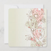 ピンク結婚フローラ 招待状 (裏面)