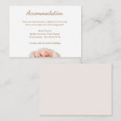 ピンク結婚ローズの宿泊施設カード エンクロージャーカード (正面/裏面)