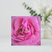 ピンク結婚ローズ 招待状 (スタンド正面)