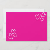 ピンク結婚式招待状 | ロマンチックでタイムレス 招待状 (裏面)