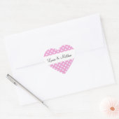 ピンク結婚水玉模様ズY190 ハートシール (封筒)