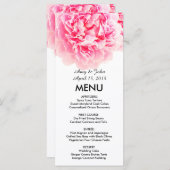ピンク結婚牡丹の多い牡丹3 メニュー (正面/裏面)