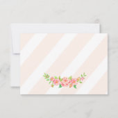 ピンク結婚牡丹 出欠カード (裏面)