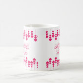 ピンク結婚色のアラビア語の祝い コーヒーマグカップ (中央)