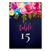 ピンク結婚色のフローラの表番号 テーブルナンバー (正面)