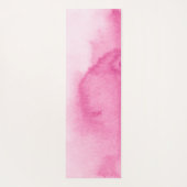 ピンク絞り染めとホワイトマンダラフラワーズ名前をカスタムする ヨガマット (裏面)