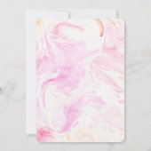 ピンク絞り染めグルーヴィヒッピー誕生日パーティー 招待状 (裏面)