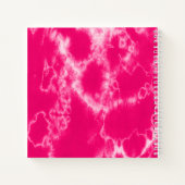 ピンク絞り染めパーソナライズされたクリスマスキッズ写真 ノートブック (裏面)