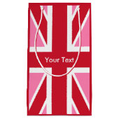 ピンク統一されたキングダム国旗 スモールペーパーバッグ (正面)