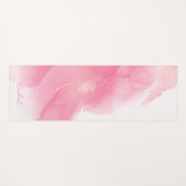 ピンク絵を描とグリッターのパタパーソナライズされたーン ヨガマット (正面(横))