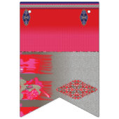 ピンク絵を描のドレスを着た女性の一種 バンティングフラッグ (第1の旗)