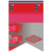 ピンク絵を描のドレスを着た女性の一種 バンティングフラッグ (第3の旗)