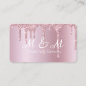 ピンク絵を描グリッタードリップ液勾配 名刺 (正面)