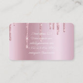 ピンク絵を描グリッタードリップ液勾配 名刺 (裏面)
