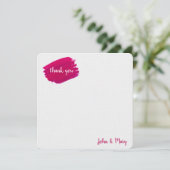 ピンク絵を描スミアサンキュー カード (スタンド正面)