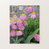 ピンク絵を描デイジー花自然撮影 ジグソーパズル (縦)