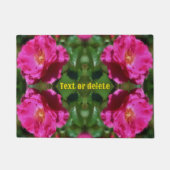 ピンク絵を描ローズの花パーソナライズされた画 ドアマット (正面)