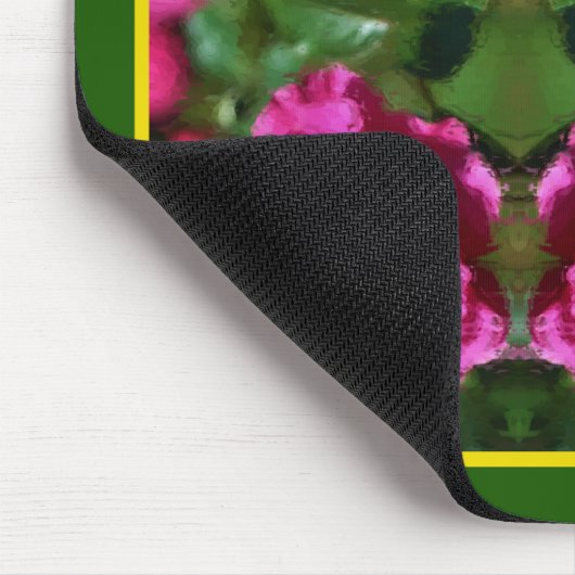 ピンク絵を描ローズの花パーソナライズされた画 マウスパッド (コーナー)