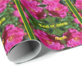 ピンク絵を描ローズの花パーソナライズされた画 ラッピングペーパー (ロールコーナー)