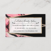 ピンク絵を描大理石ブラックジオメトリック三角形 割引カード (裏面)