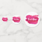 ピンク絵を描文字ここ抽象芸術モダン コンフェッティ (正面)