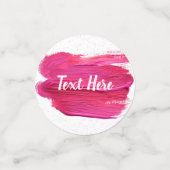 ピンク絵を描文字ここ抽象芸術モダン コンフェッティ (スモール正面)