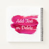 ピンク絵を描油ラブ引用文デザインモダンミニマル ノートブック (裏面)