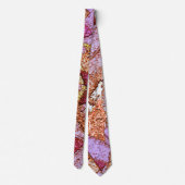 ピンク絵を描薄紫火山岩スケッチ ネクタイ (裏面)