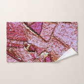 ピンク絵を描薄紫火山岩スケッチ バスタオルセット (ハンドタオル)