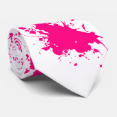 ピンク絵を描（ばちゃばちゃ）跳ねるネクタイ ネクタイ (ロール)