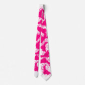 ピンク絵を描（ばちゃばちゃ）跳ねるネクタイ ネクタイ (裏面)