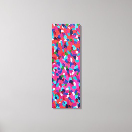 ピンク絵画抽象芸術 キャンバスプリント (正面)