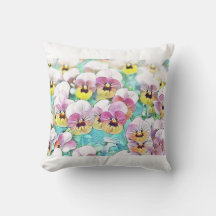 ピンク絵画色の白パンジー