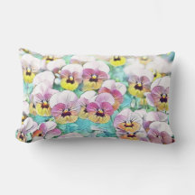 ピンク絵画色の白パンジー