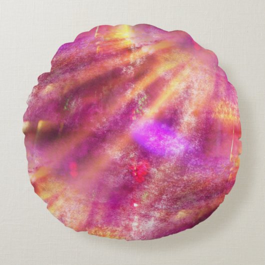 ピンク継ぎ目が無い背景の紫色を着色して下さい ラウンドクッション (正面)