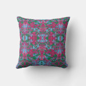 ピンク緑の抽象パタ独占的ーン クッション (裏面)