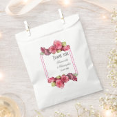 ピンク縁どのフローラ結婚の フェイバーバッグ (クリップ留めされた状態)